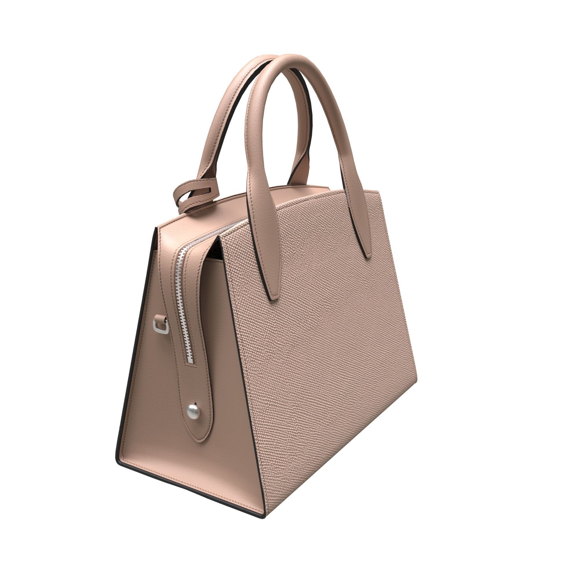 handbag prada bag leather Low-poly 3D model_6