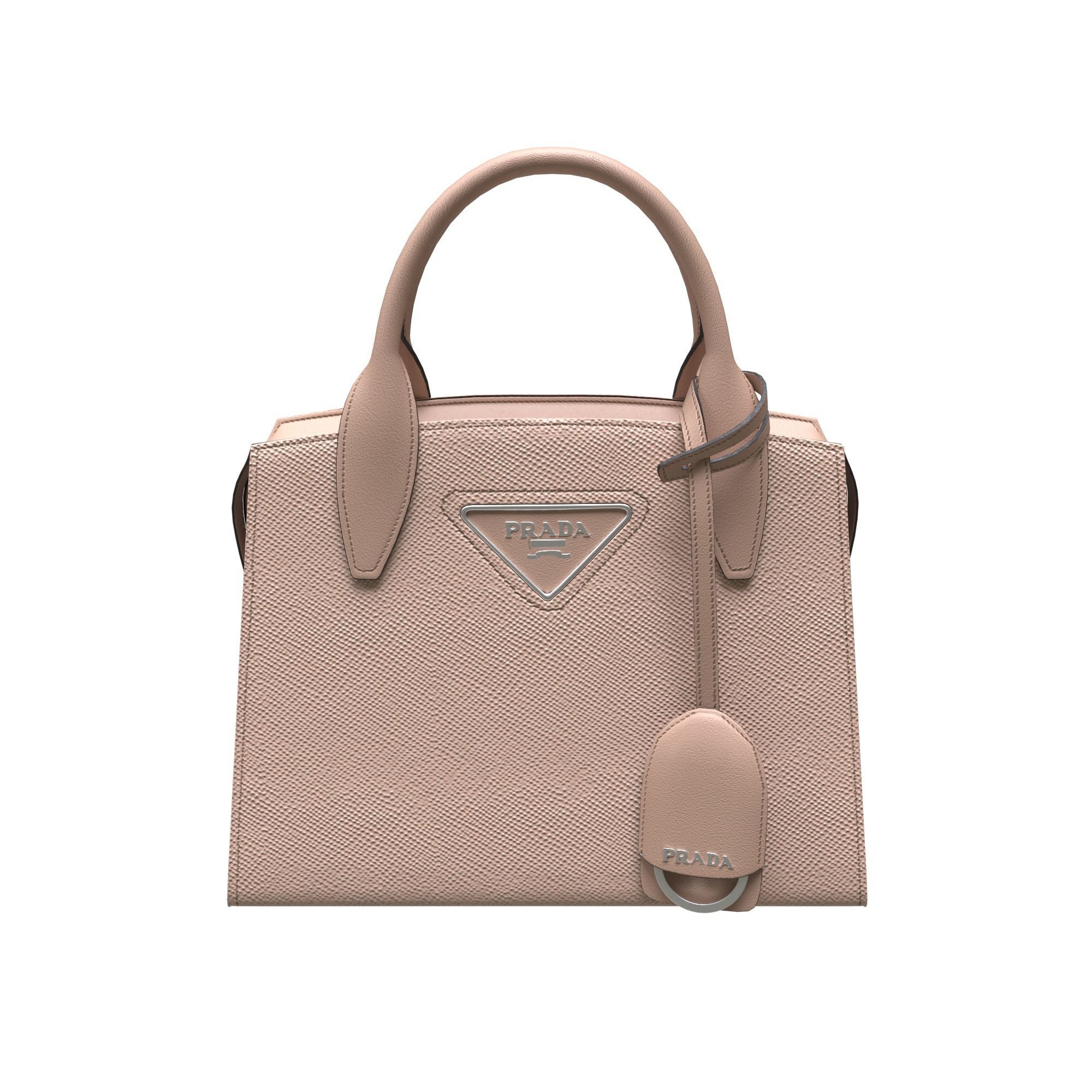 handbag prada bag leather Low-poly 3D model_2