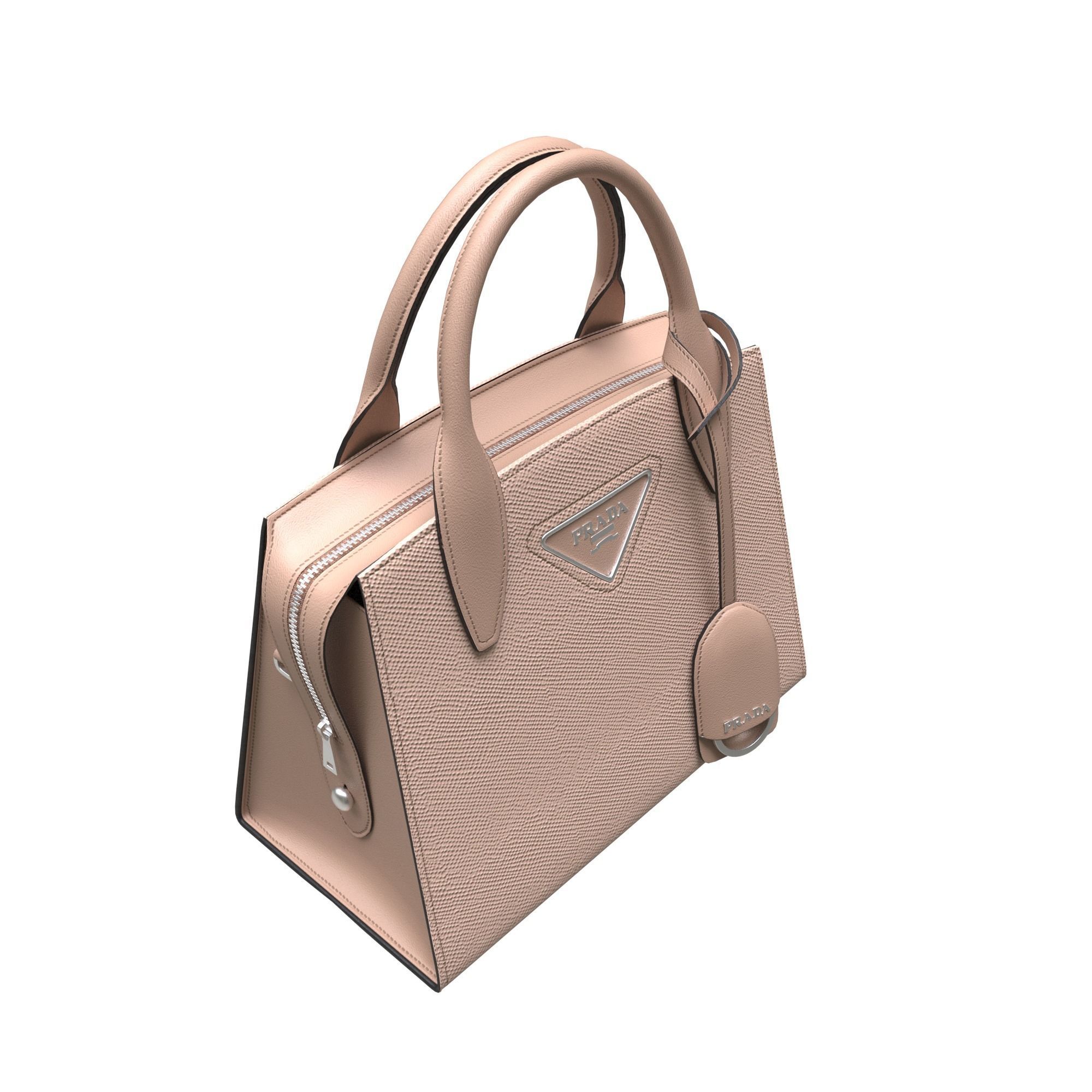 handbag prada bag leather Low-poly 3D model_10
