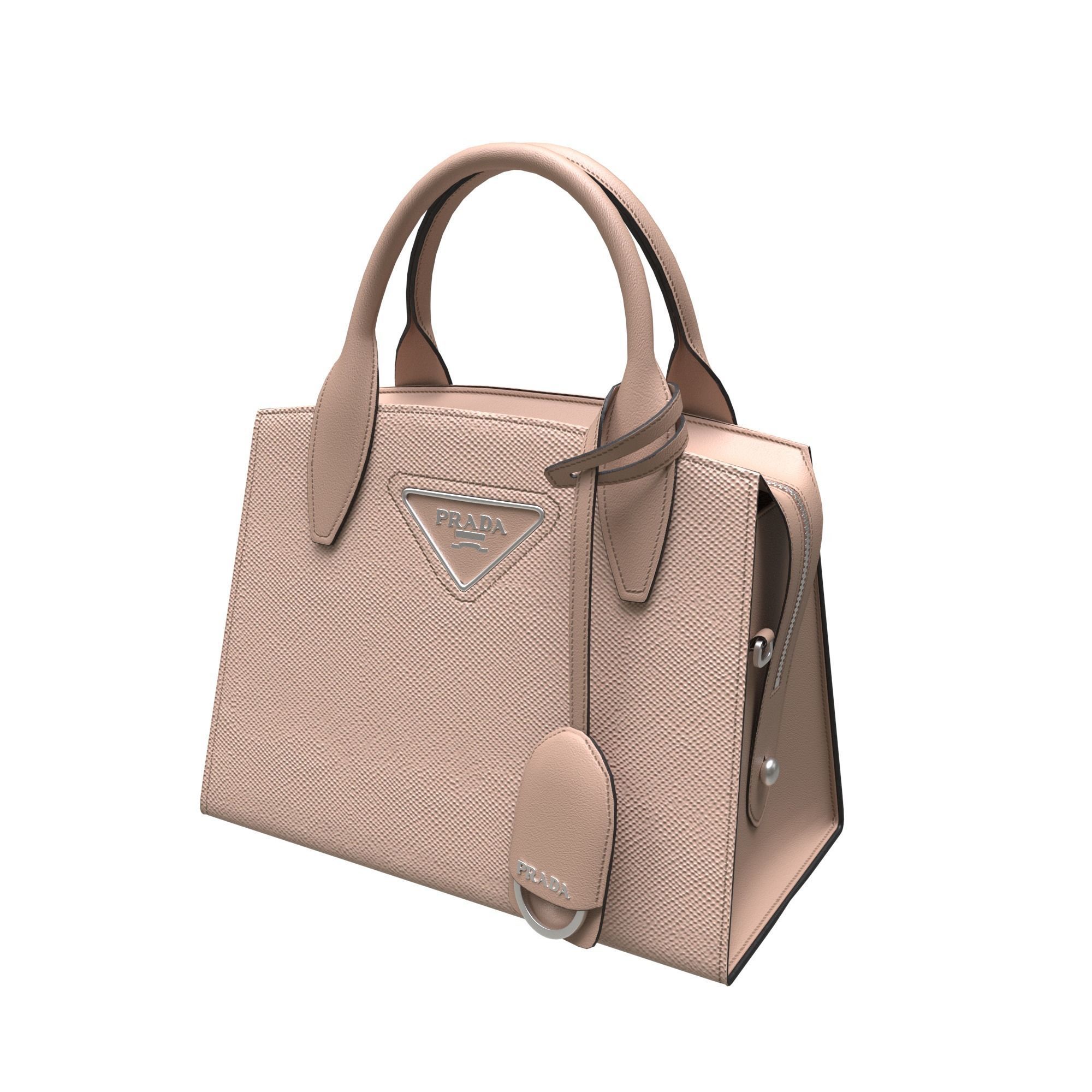 handbag prada bag leather Low-poly 3D model_3