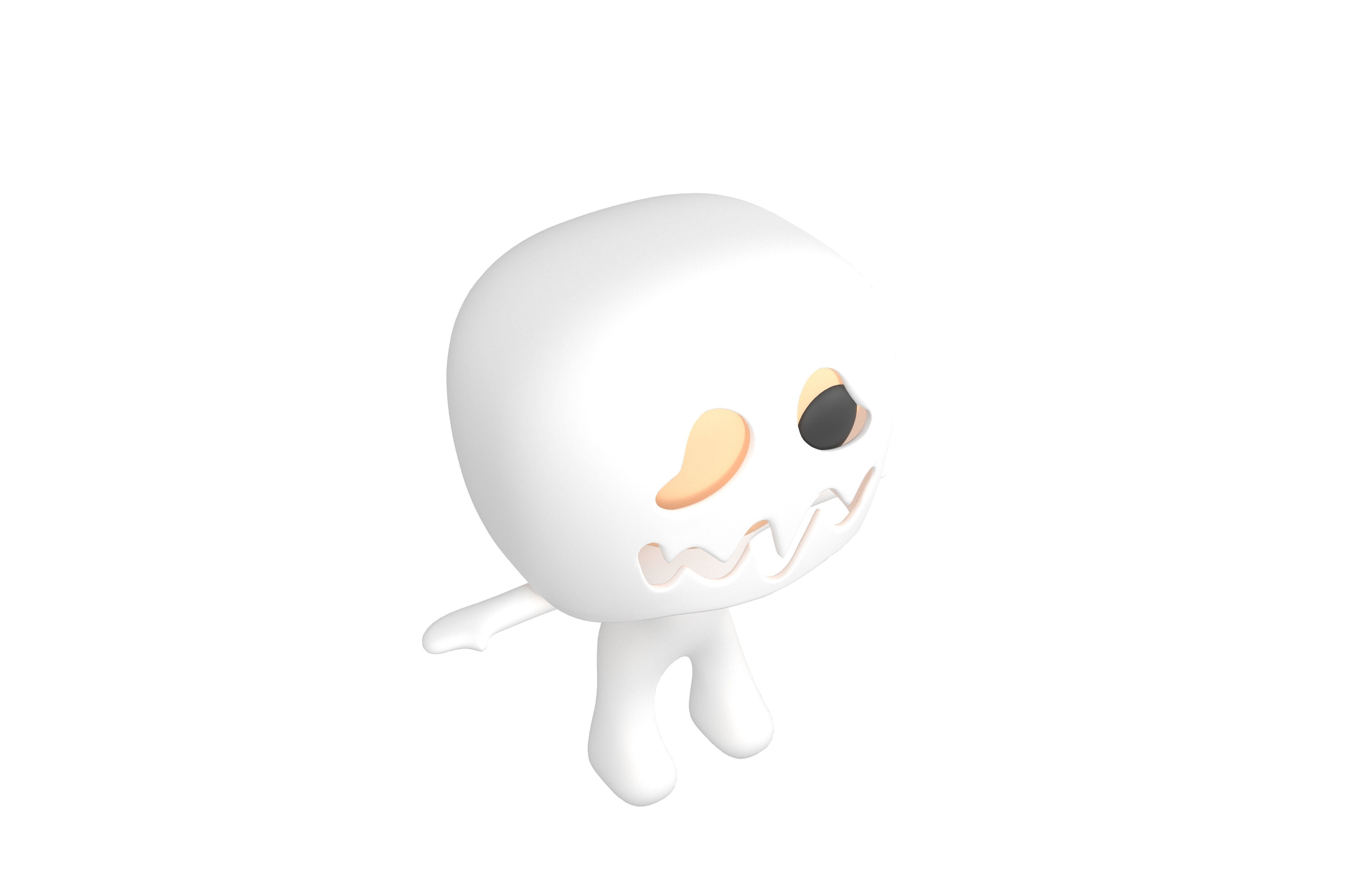 Rato Character 002 Ghost Rato Low-poly 3D model_3