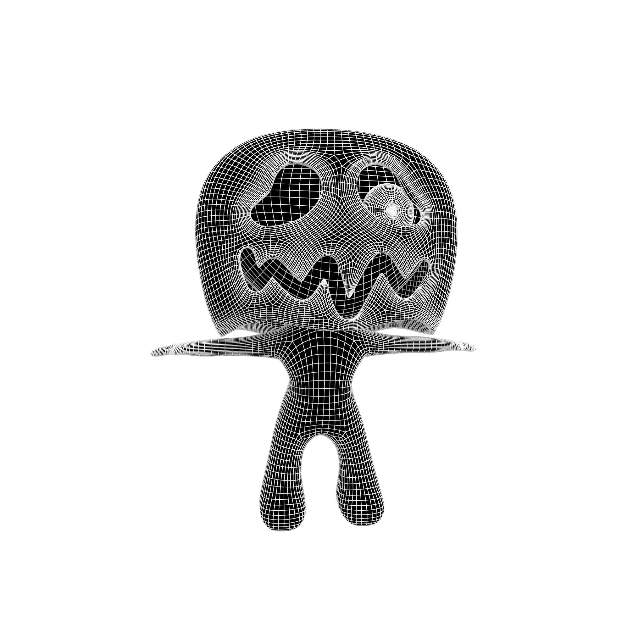 Rato Character 002 Ghost Rato Low-poly 3D model_4