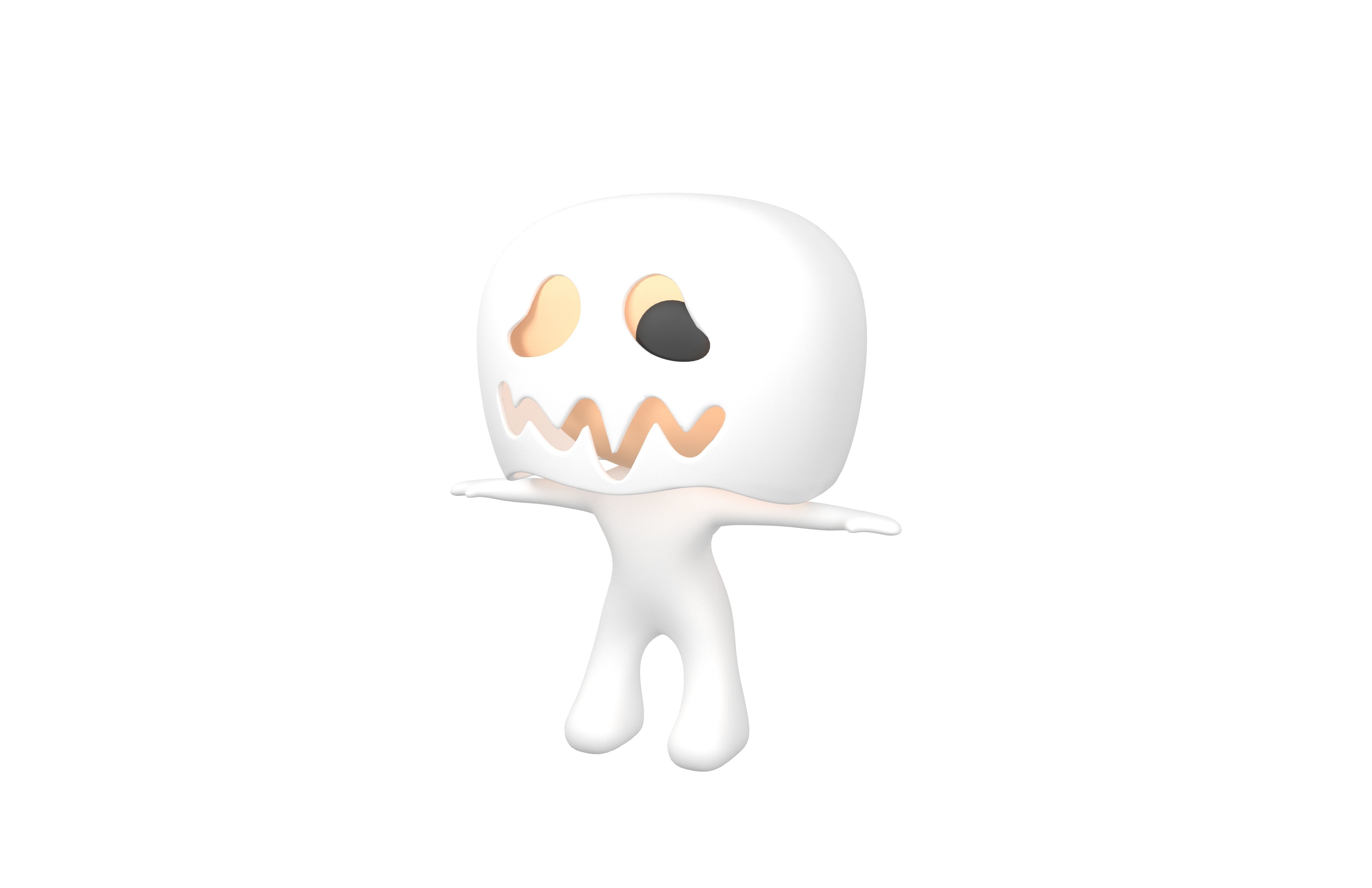 Rato Character 002 Ghost Rato Low-poly 3D model_2