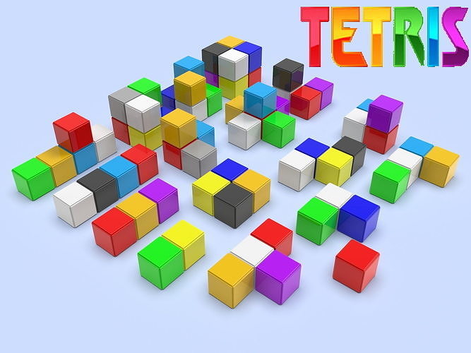 Tetris constructor set 3D model for 3D printing 3D print model