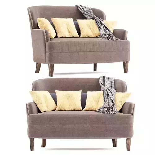 Masseto Sofa with cushions and blanket