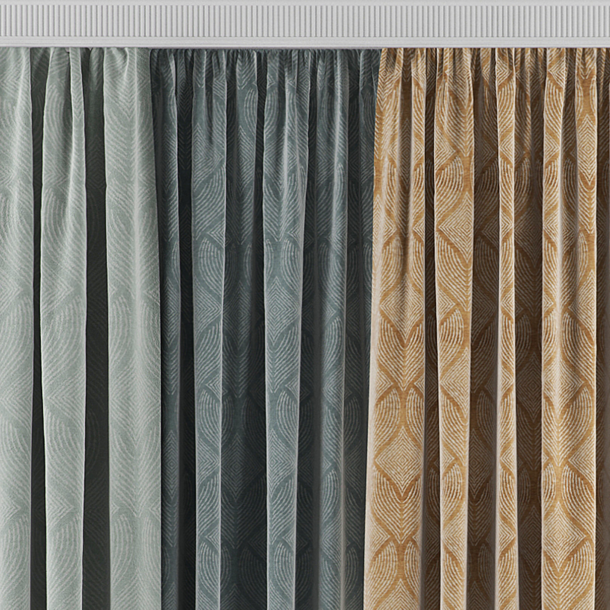 Curtain Set 37 3D model_1