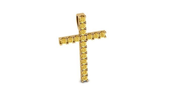 Unique cross with hidden bail 3D print model