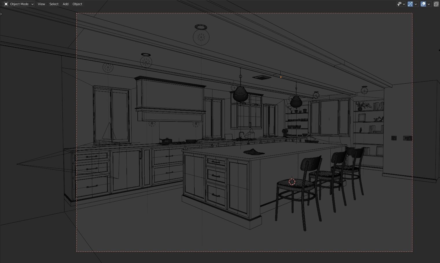Transitional Kitchen 3D model_5