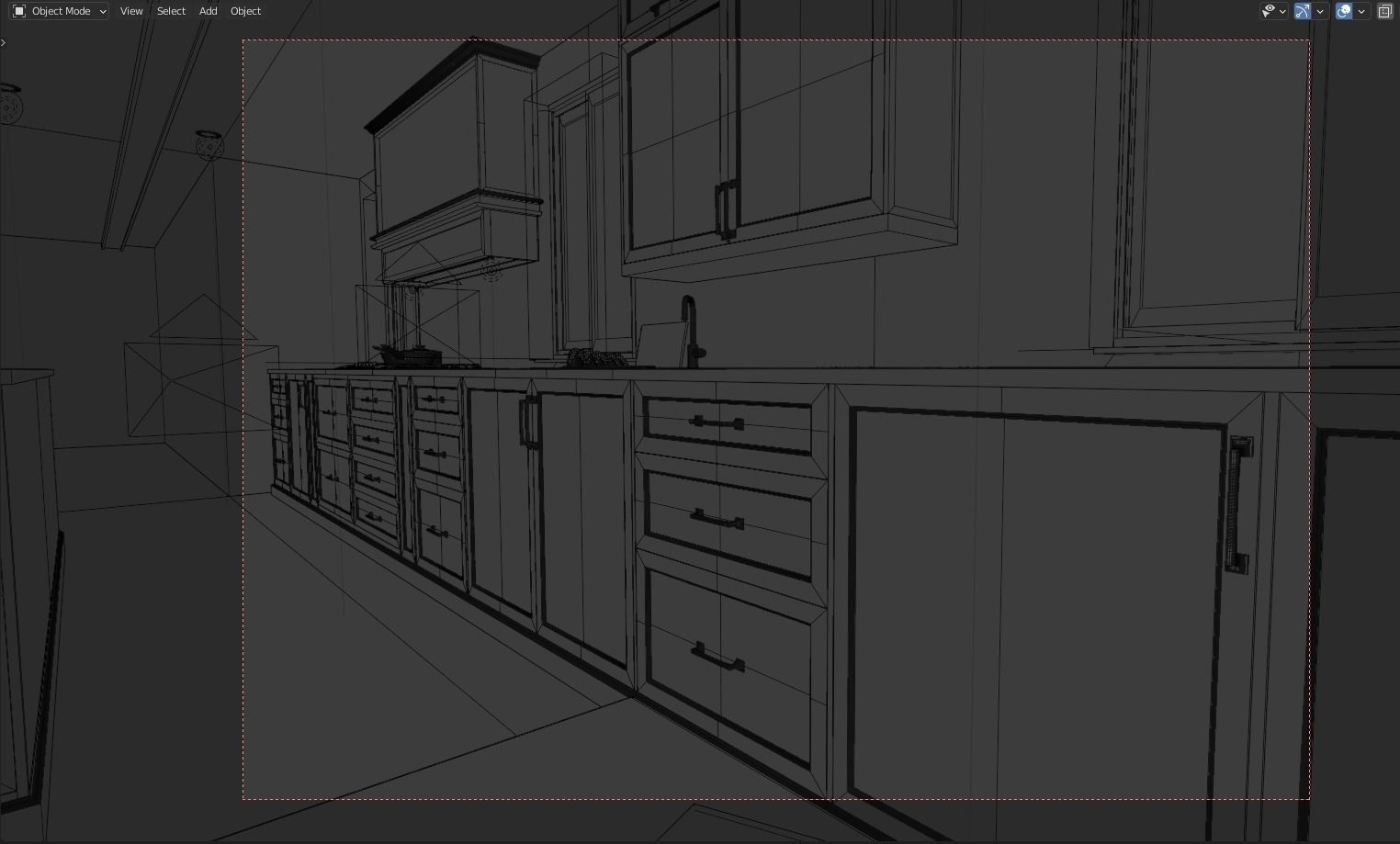 Transitional Kitchen 3D model_9