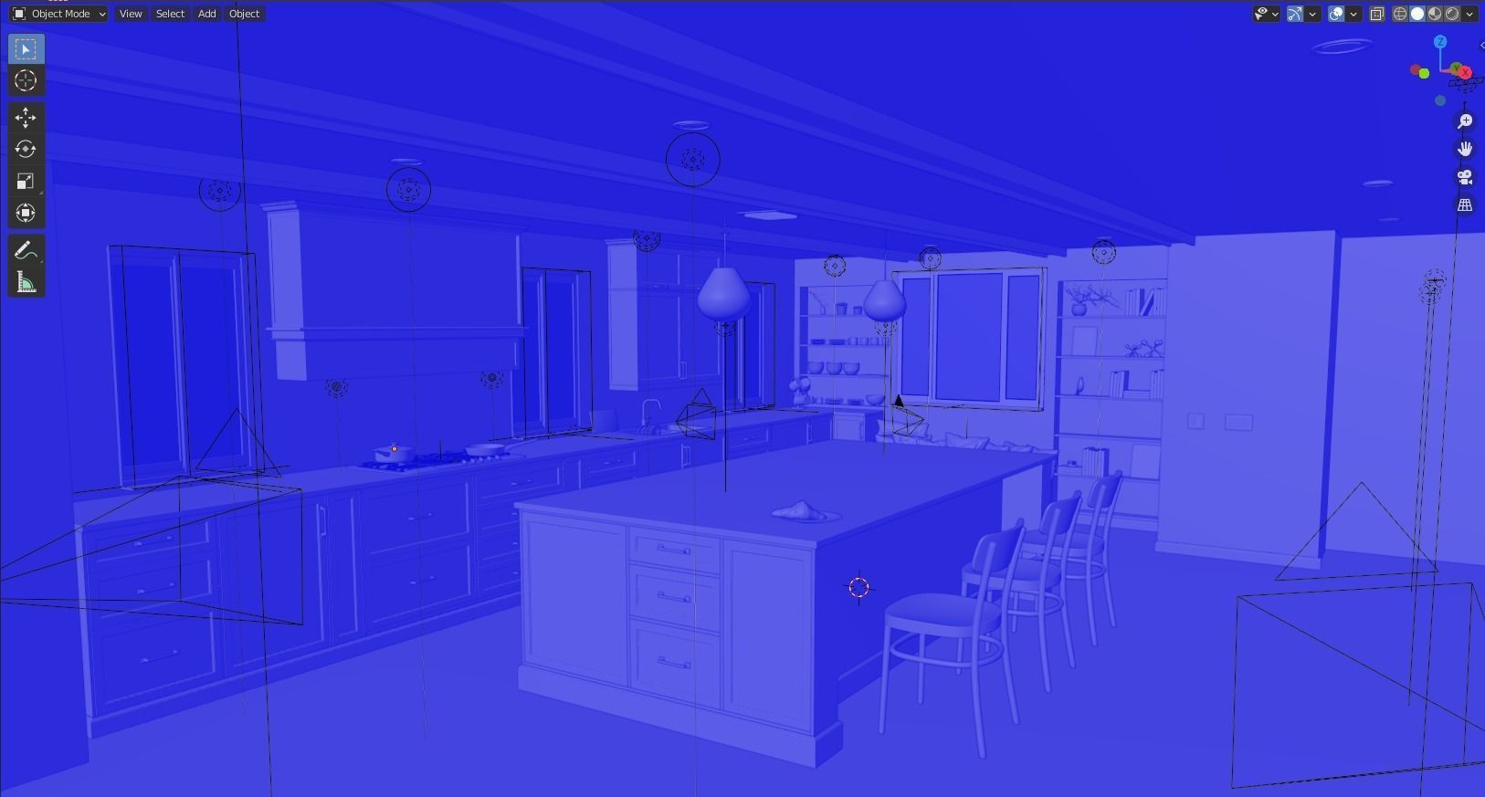 Transitional Kitchen 3D model_12