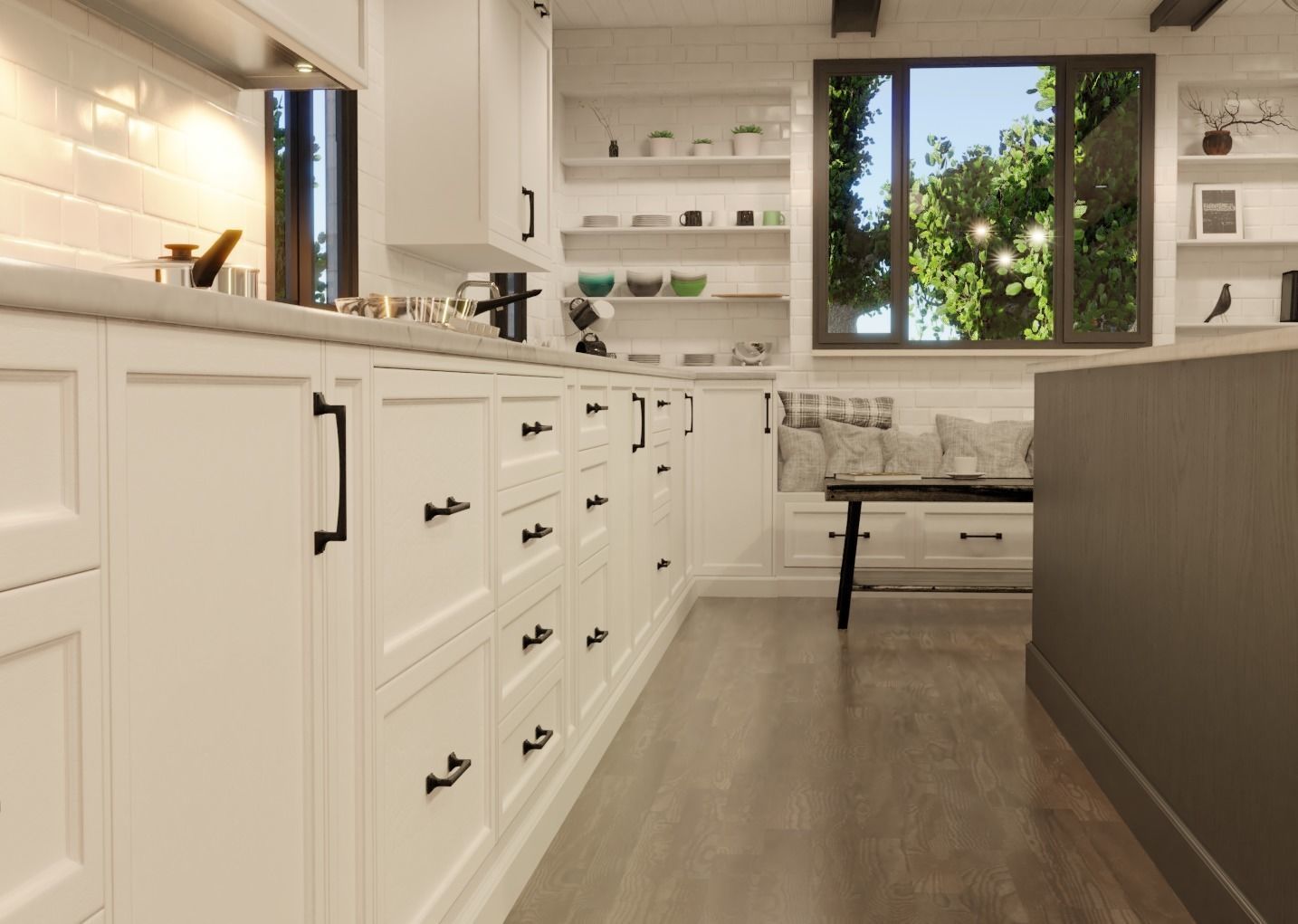 Transitional Kitchen 3D model_1