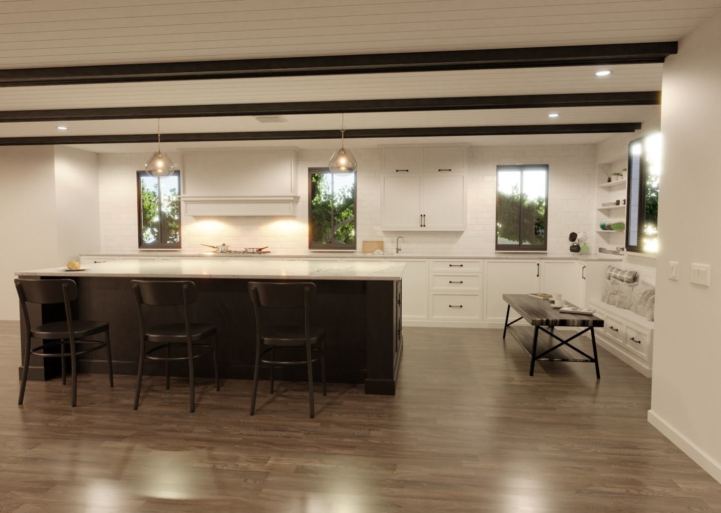 Transitional Kitchen 3D model_2