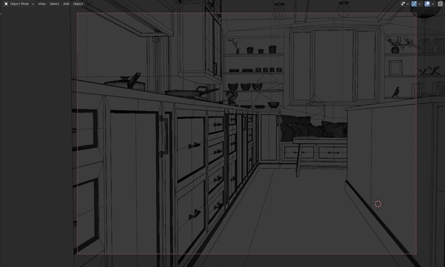 Transitional Kitchen 3D model_6