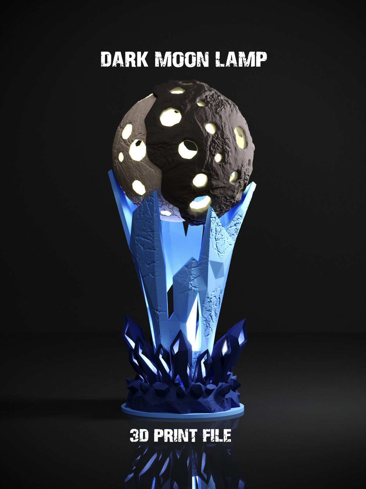 Dark Moon Lamp 3D print model_1