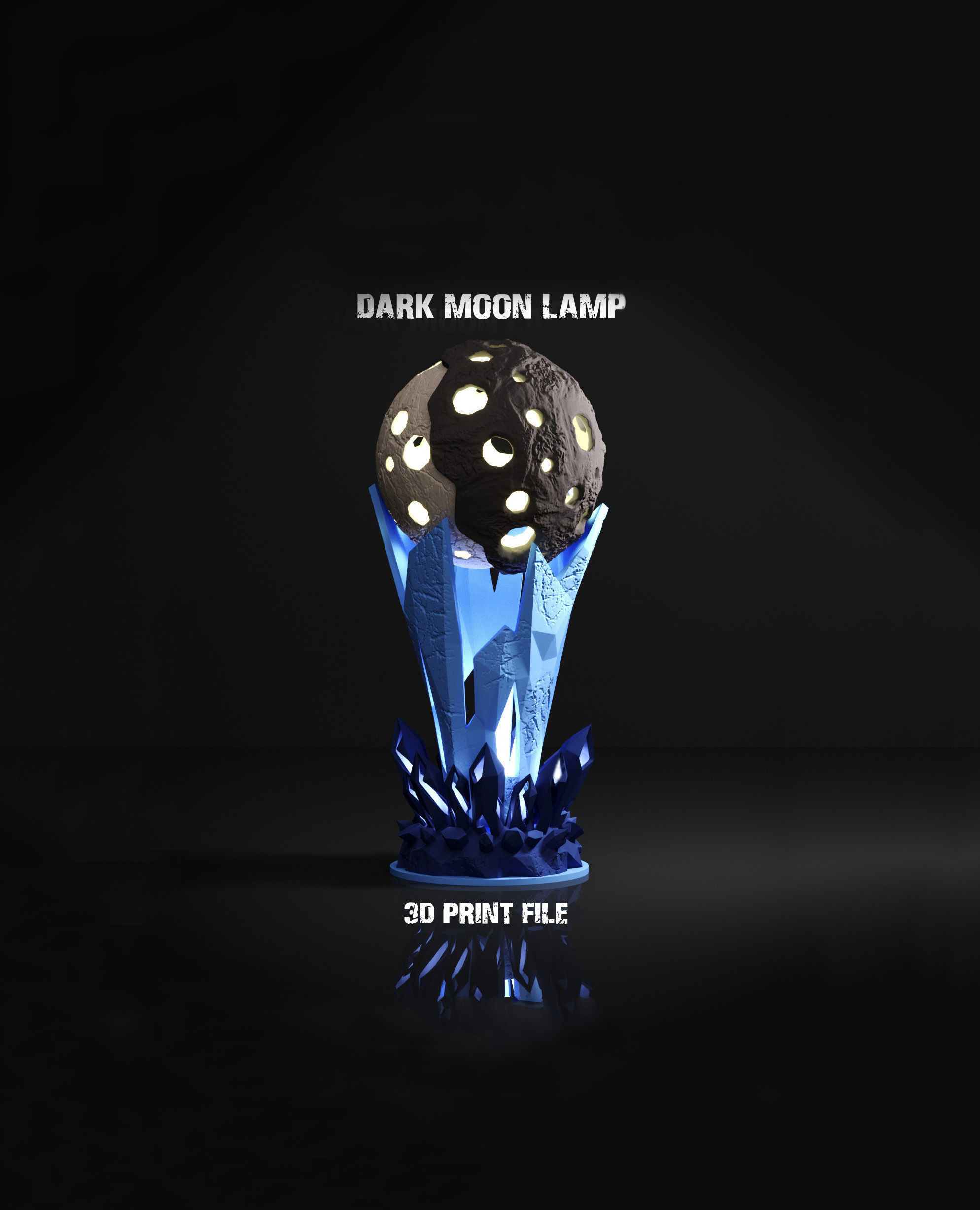 Dark Moon Lamp 3D print model_0
