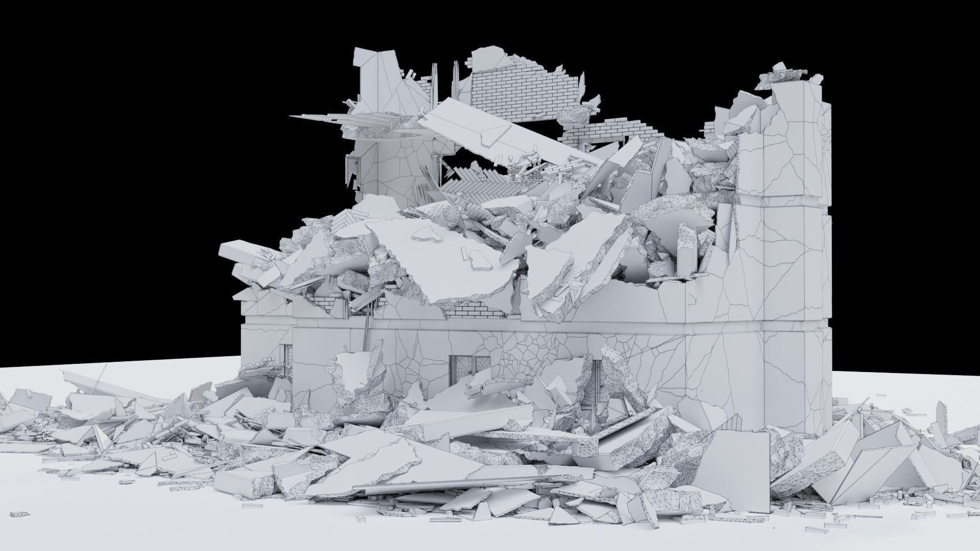 Collapsed Building 3D model_7