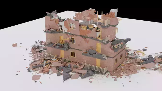 Collapsed Building 3D model