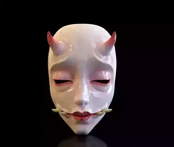 mask  Japan japanese horror style mascara 3D print model