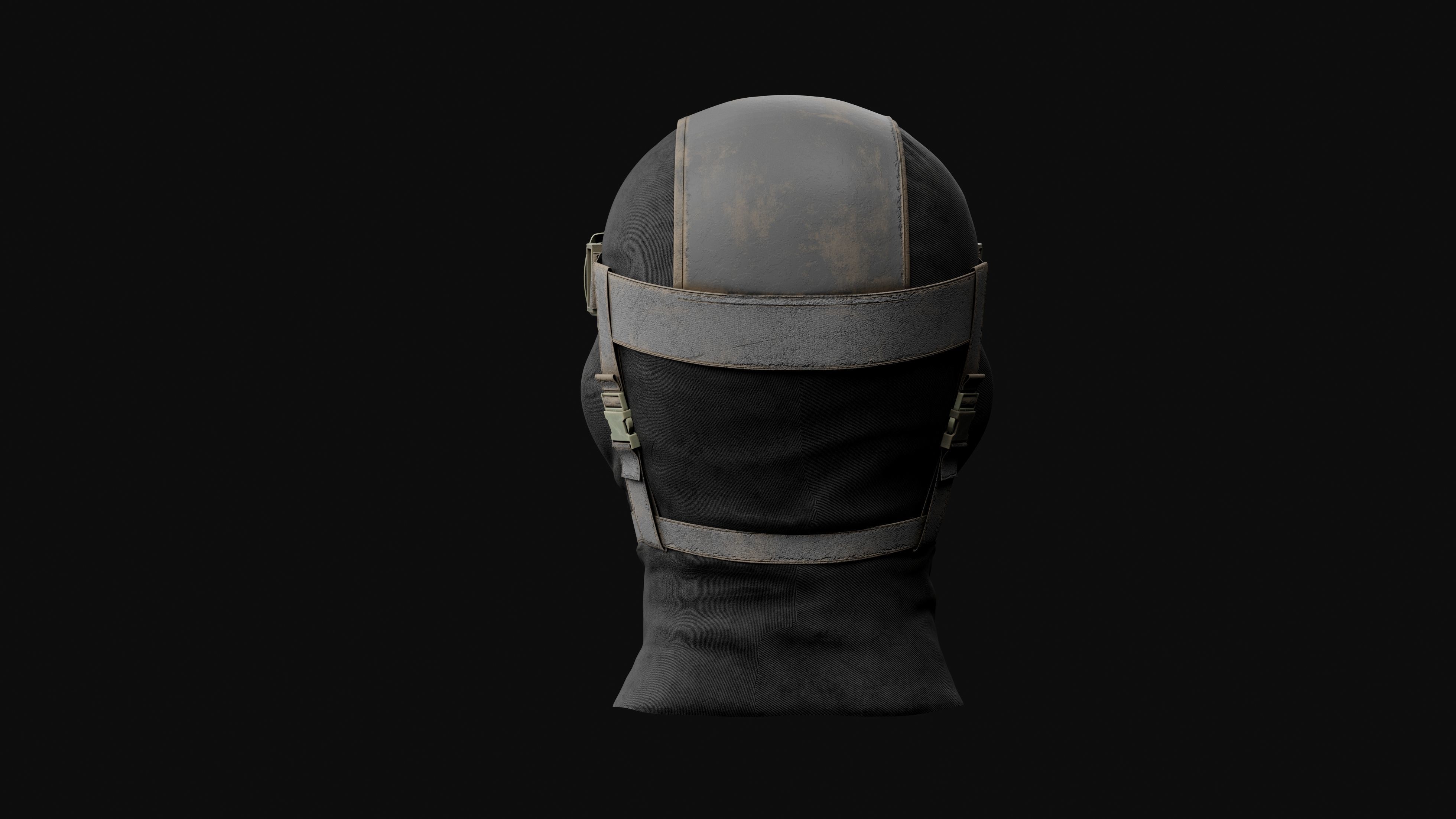 Gas mask character head 3D model_7