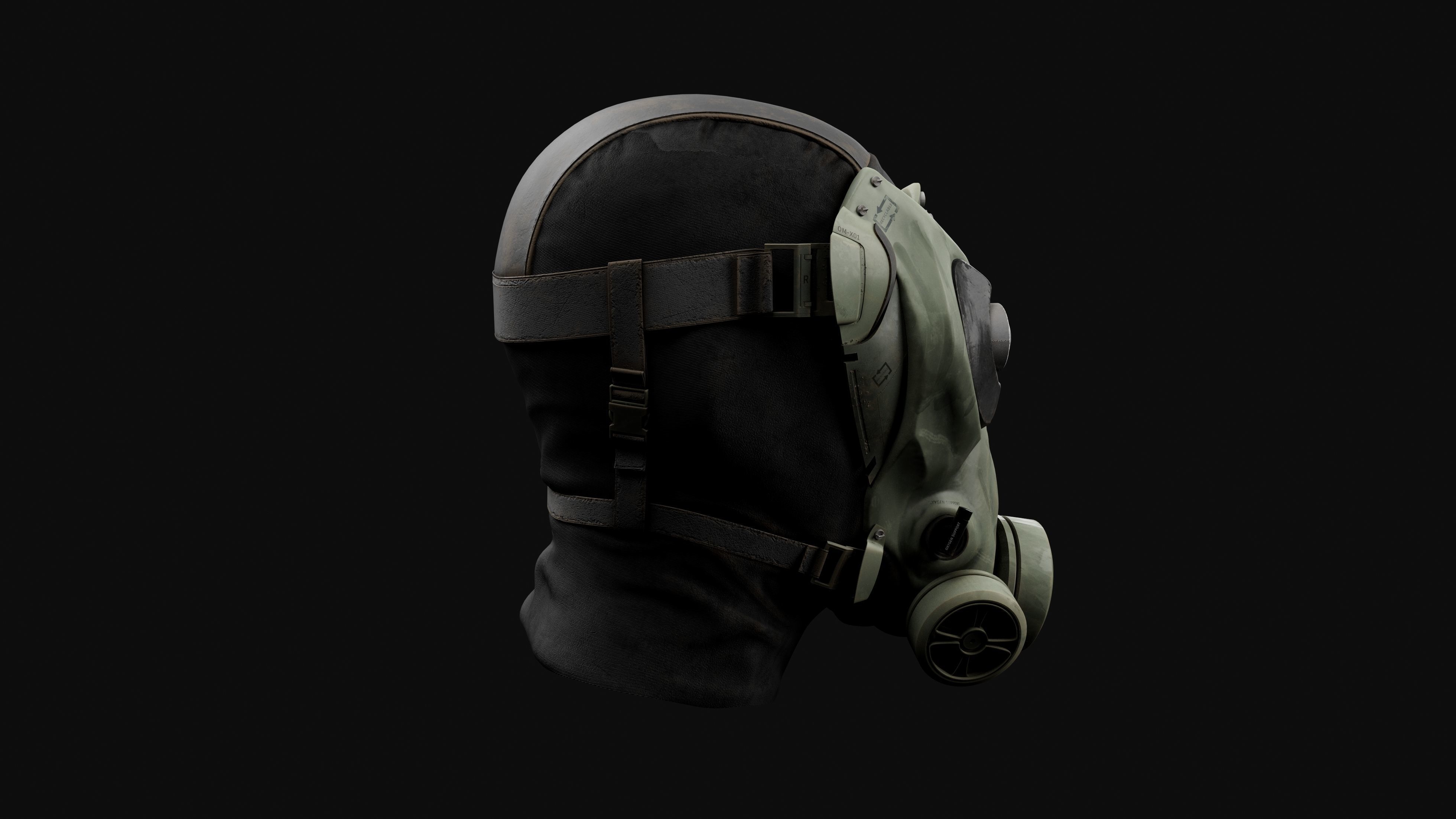 Gas mask character head 3D model_6