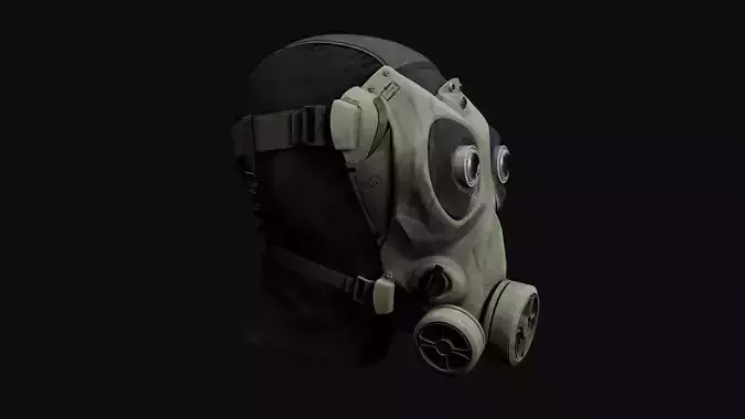Gas mask character head