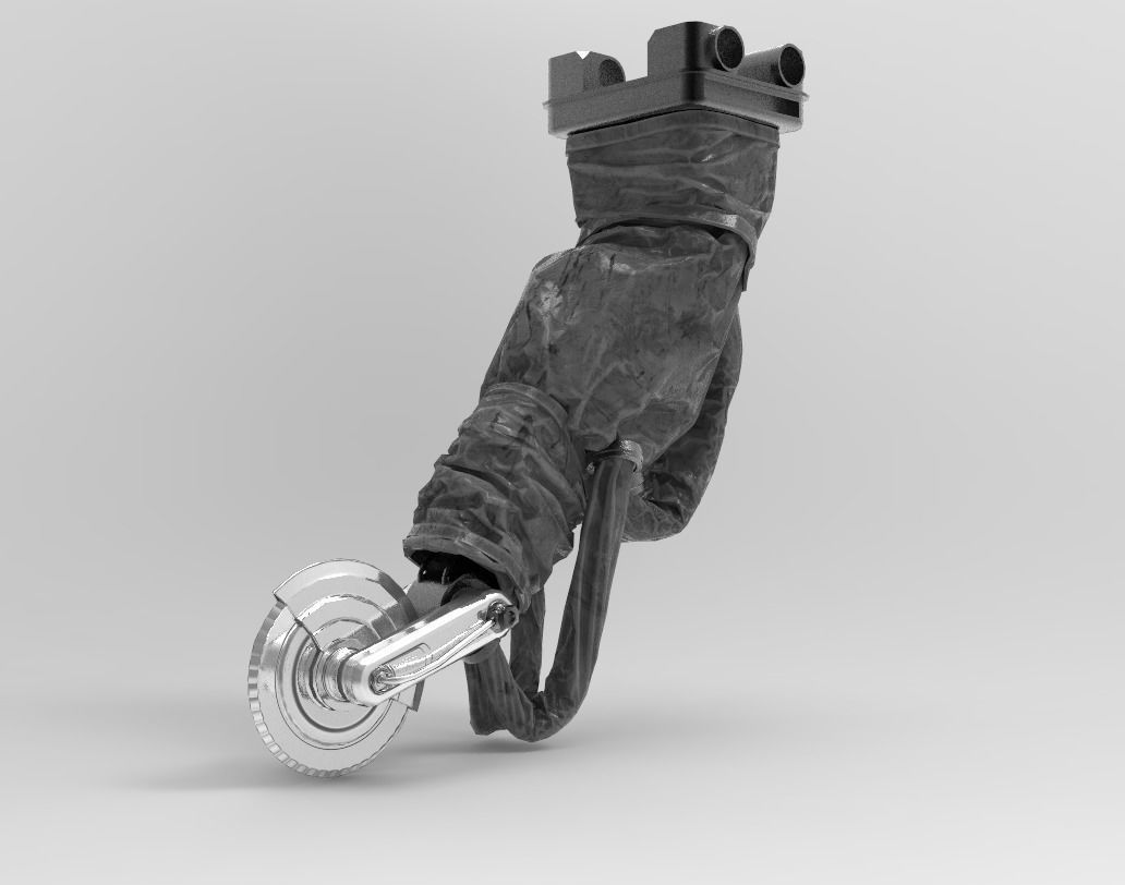 Robotic saw Low-poly 3D model