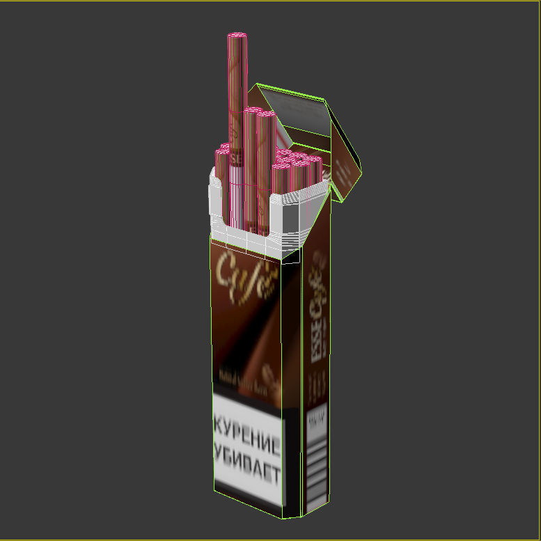 Cigarette Esse Cafe Low-poly 3D model_9