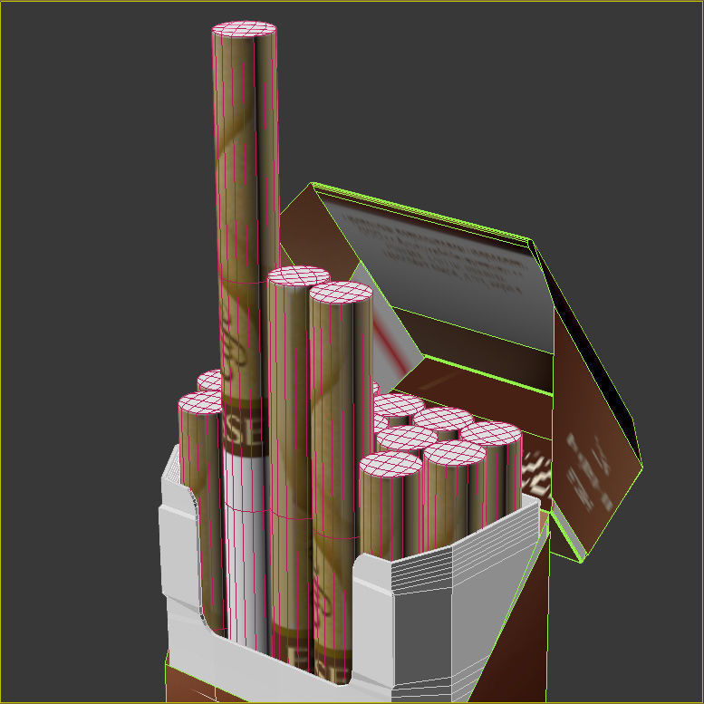 Cigarette Esse Cafe Low-poly 3D model_8