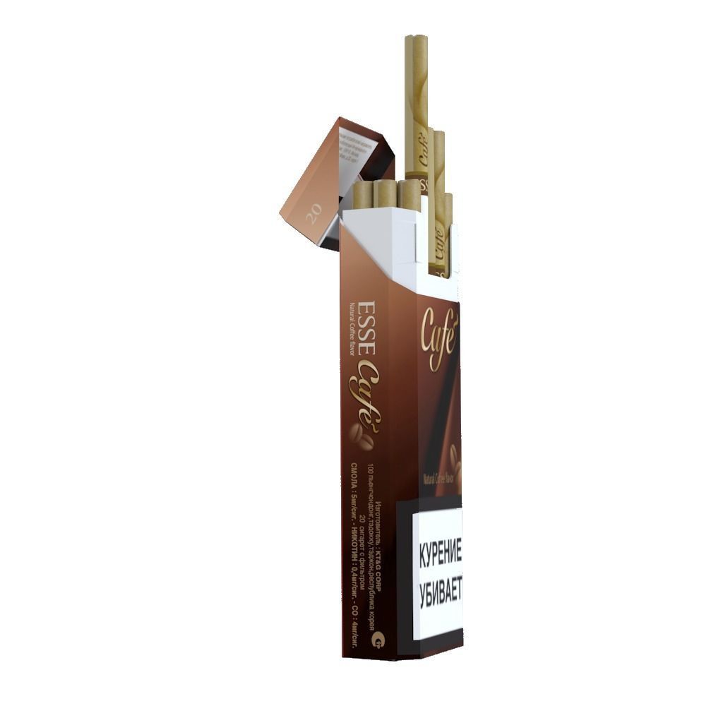Cigarette Esse Cafe Low-poly 3D model_1