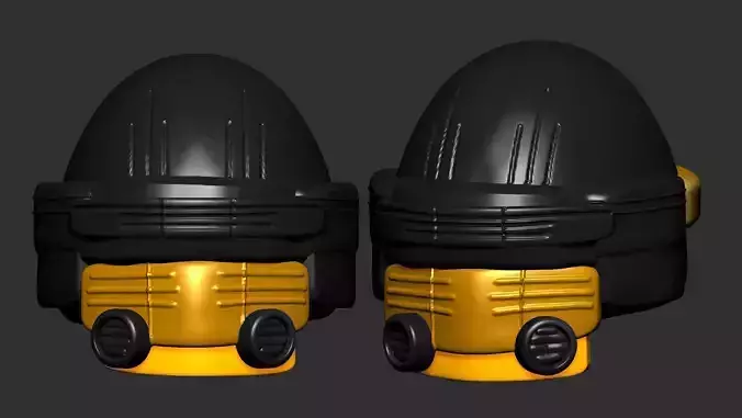 helmet high poly sculpt 3d printable ver 7 3D model