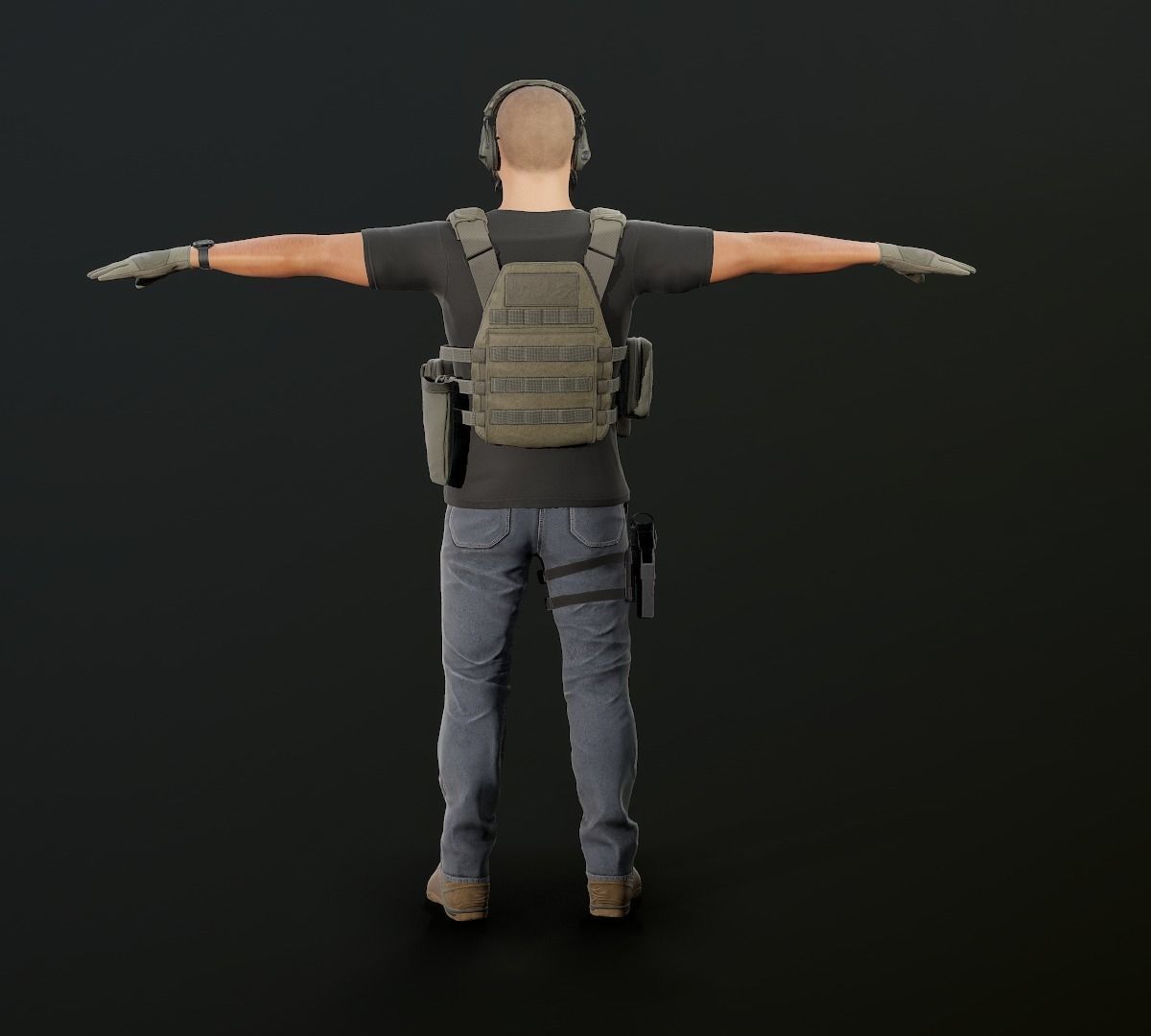 Modular PMC Character Low-poly 3D model_12