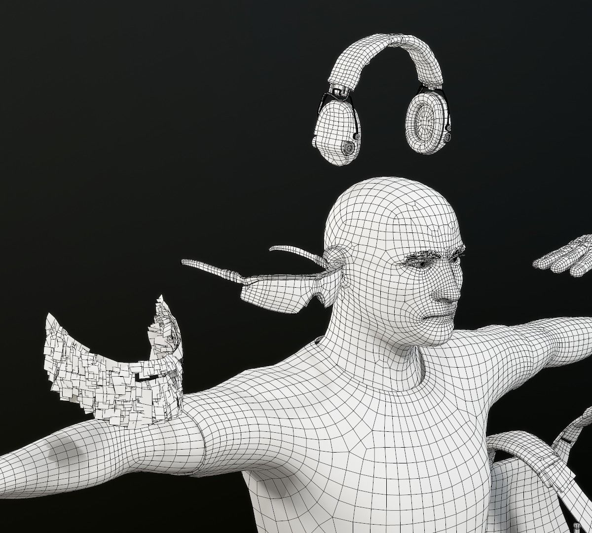 Modular PMC Character Low-poly 3D model_35