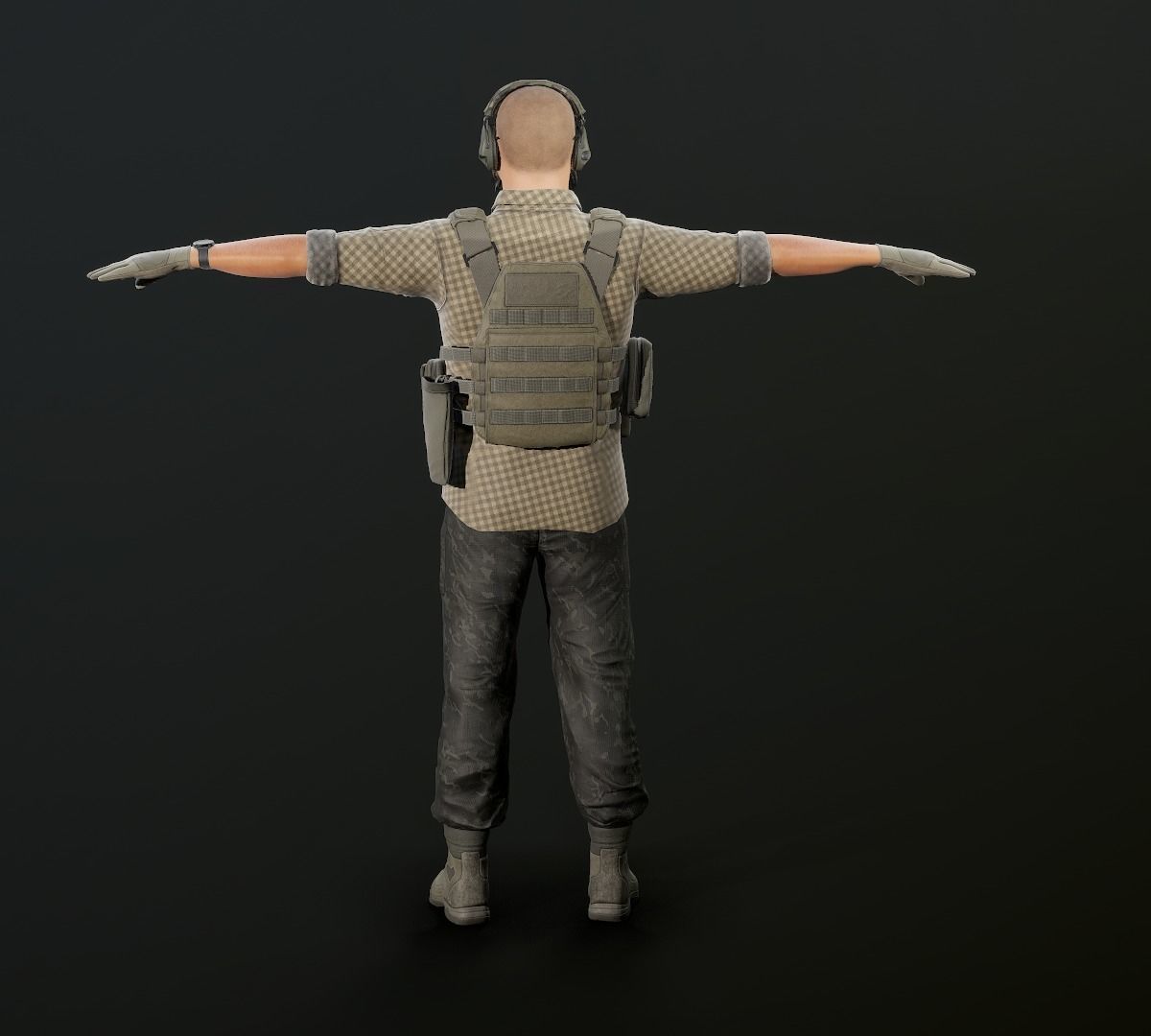 Modular PMC Character Low-poly 3D model_10