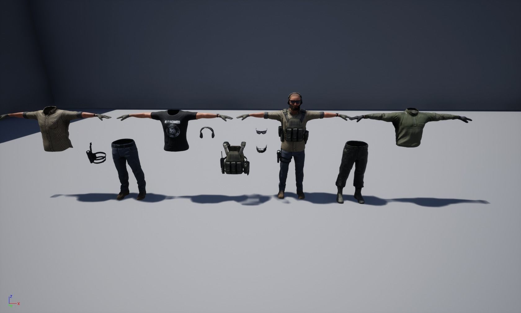 Modular PMC Character Low-poly 3D model_21