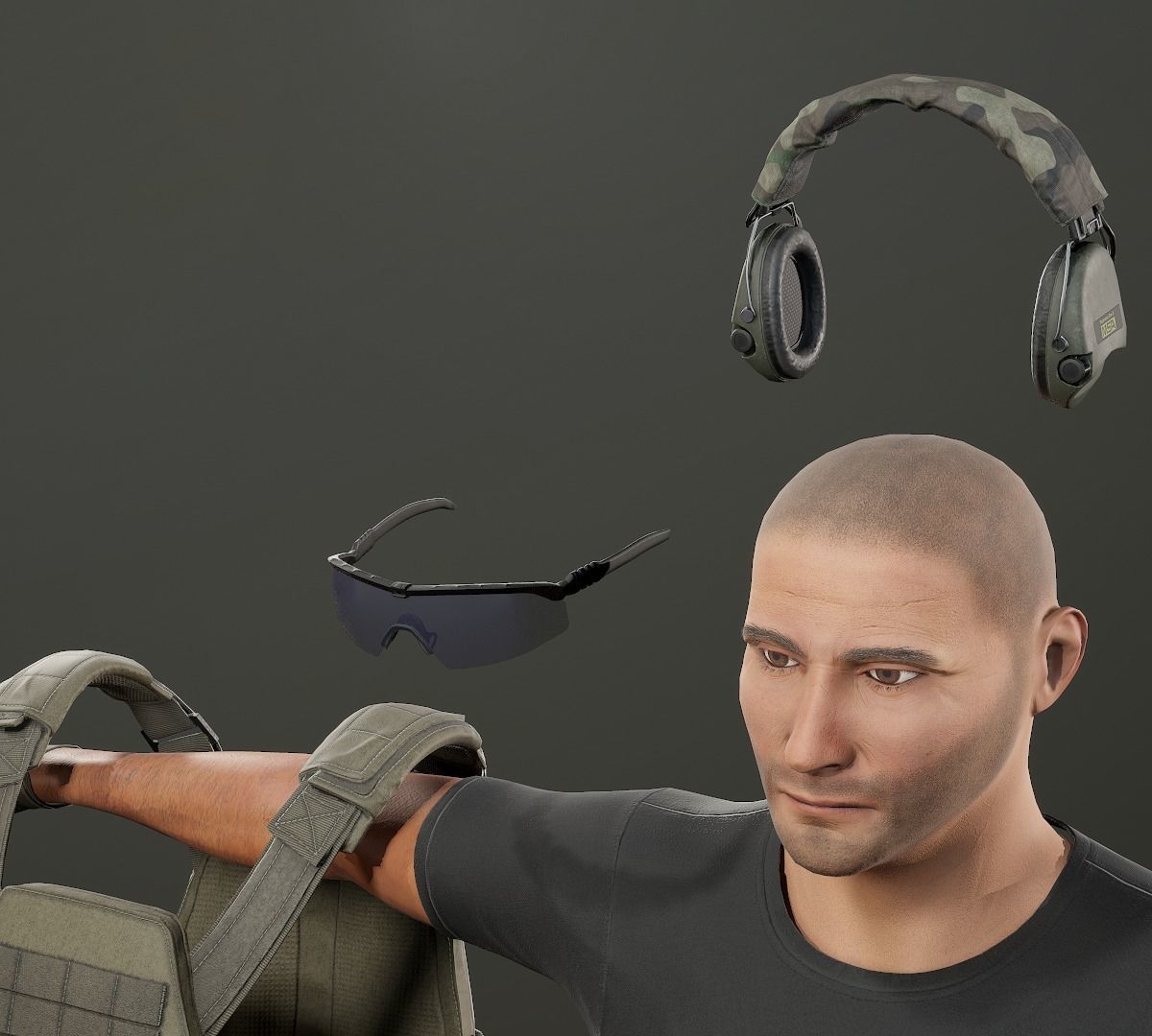 Modular PMC Character Low-poly 3D model_19