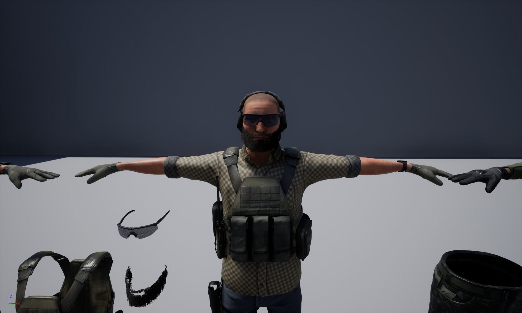 Modular PMC Character Low-poly 3D model_22