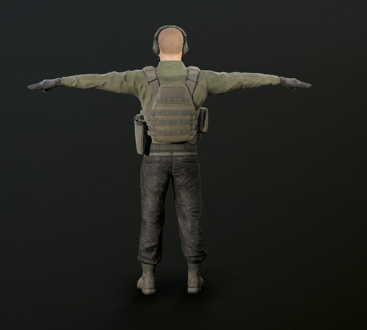 Modular PMC Character Low-poly 3D model_8