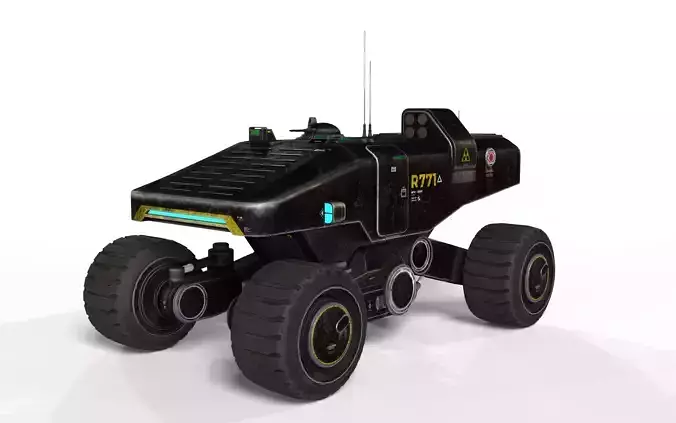 Mars Rover Black Transporter Source Files Attached 8K Textures