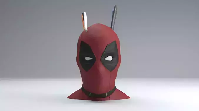 deadpool head knifes stand 3D print model