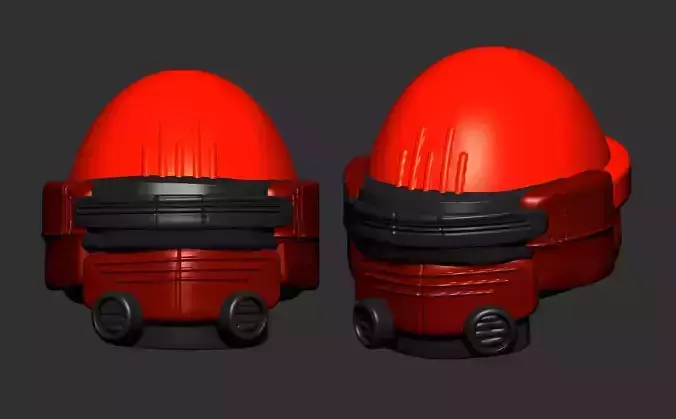 helmet high poly sculpt 3d printable ver 7 3D model