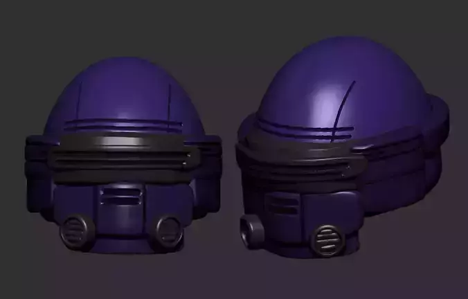 helmet high poly sculpt 3d printable ver 7 3D model