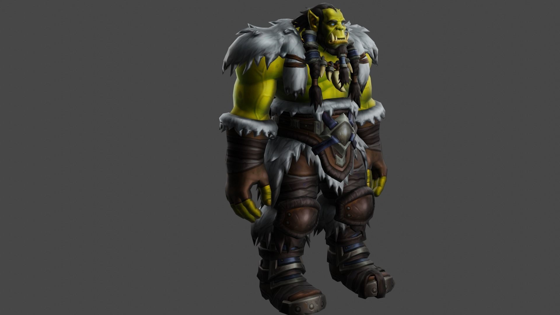 World Of Warcraft Thrall Low-poly 3D model_4