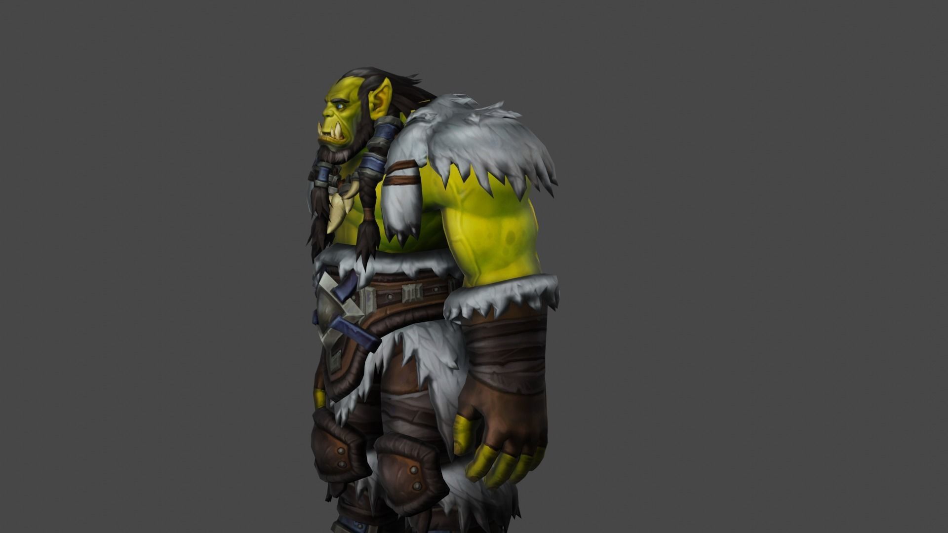 World Of Warcraft Thrall Low-poly 3D model_2