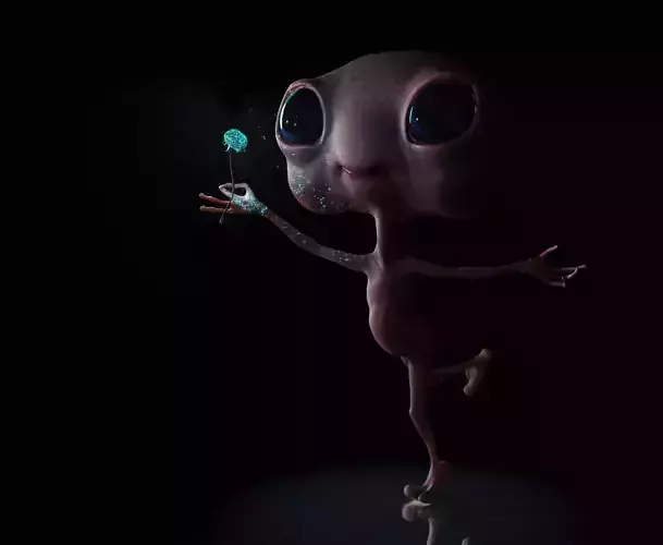 Little Alien with mushroom