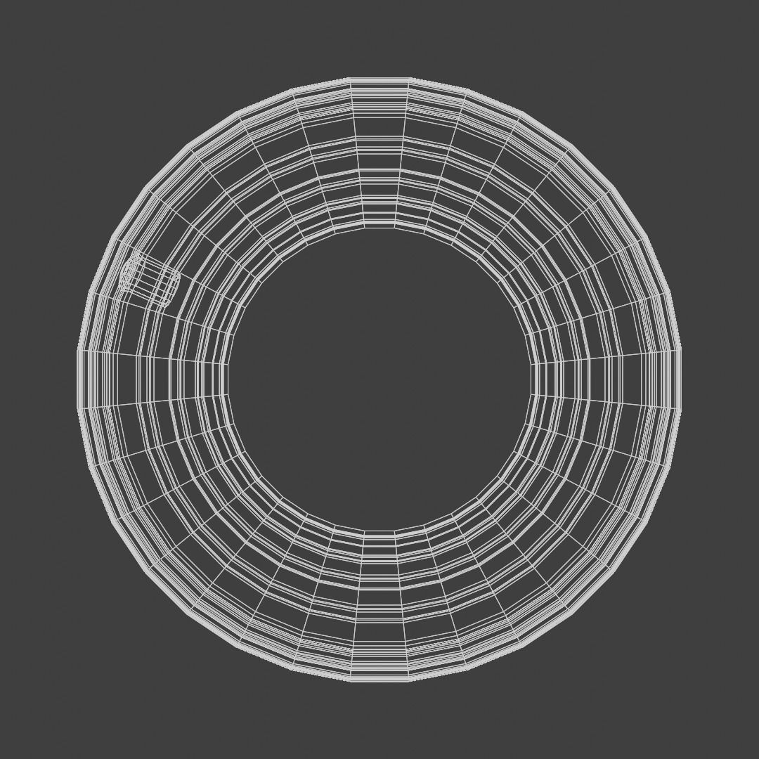 Old Wooden Barrel Low-poly 3D model_9