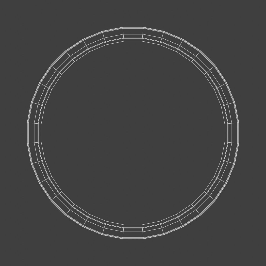 Old Wooden Barrel Low-poly 3D model_2