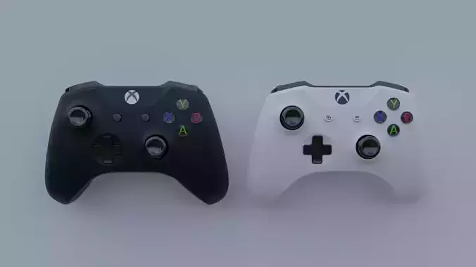 XBOX  Controller - black and white 3D model
