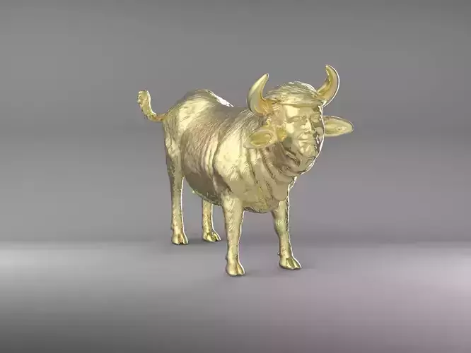 Donald Trump Golden Calf Cow 3D print model