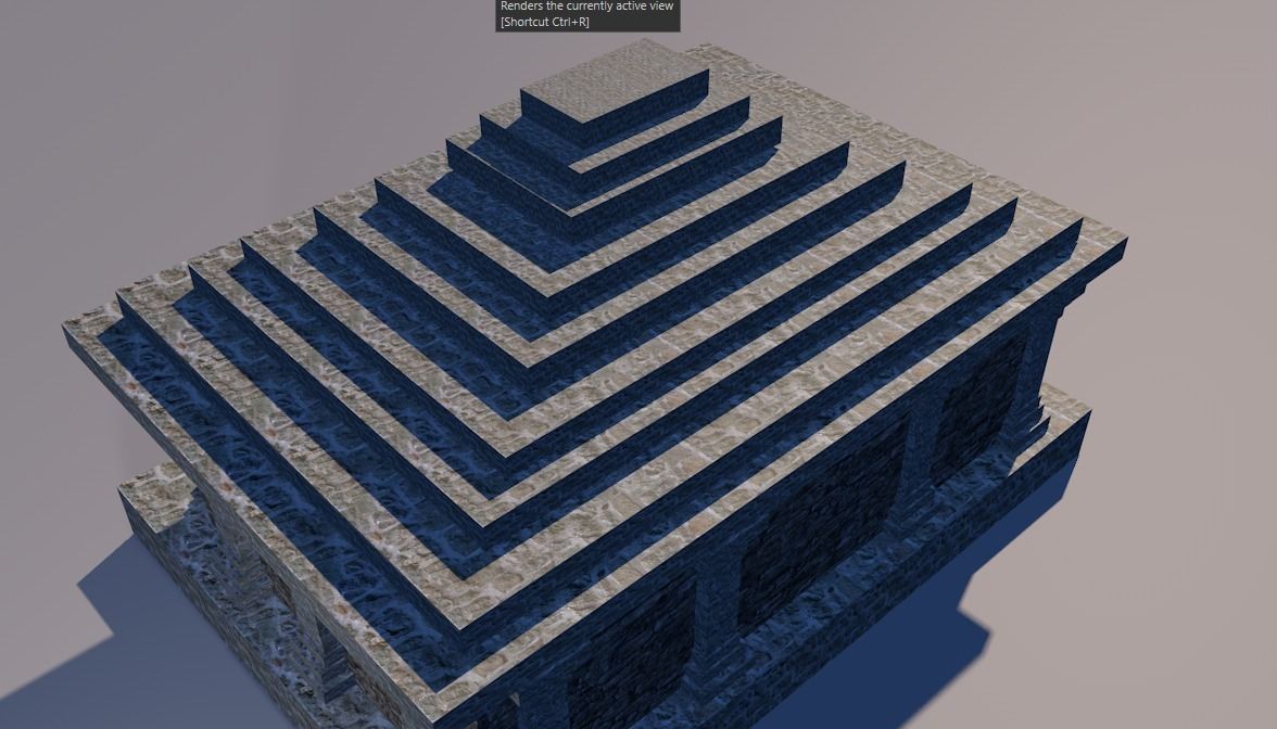 mendieval temple Free low-poly 3D model_4