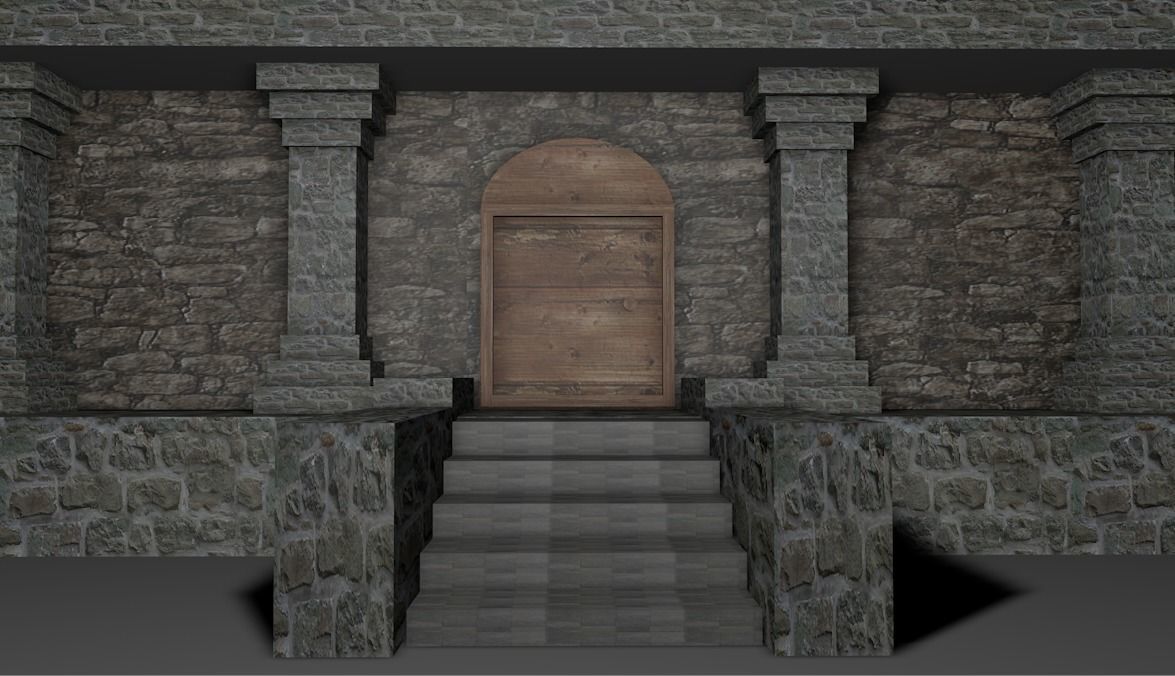 mendieval temple Free low-poly 3D model_1